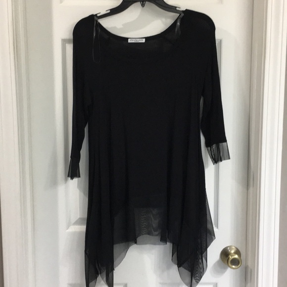 Black quarter sleeve dress shirt - Picture 1 of 2